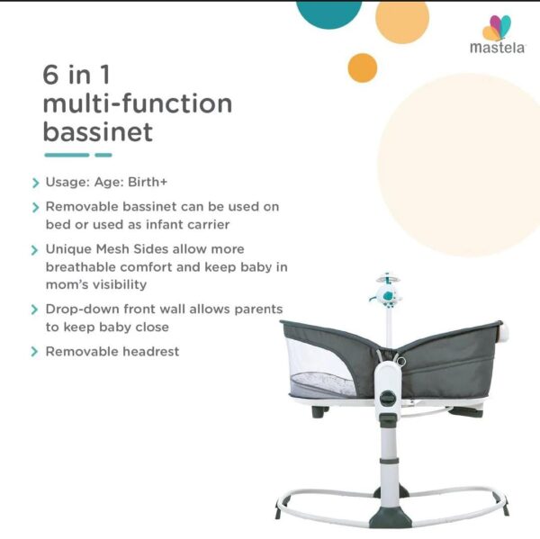 Mastela 6 in 1 Swing Bassinet - Image 4